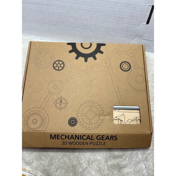ROKR 3D Wooden Puzzle Mechanical Gears & Treasure Box Model - Picture 1 of 5